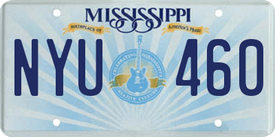 MS license plate NYU460