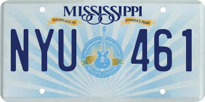 MS license plate NYU461
