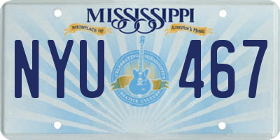 MS license plate NYU467