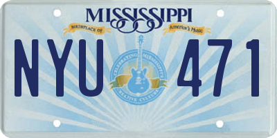 MS license plate NYU471