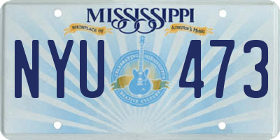 MS license plate NYU473