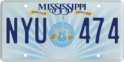 MS license plate NYU474