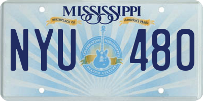 MS license plate NYU480