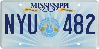 MS license plate NYU482