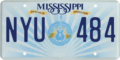 MS license plate NYU484