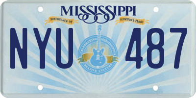 MS license plate NYU487