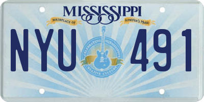 MS license plate NYU491
