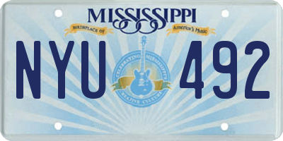 MS license plate NYU492