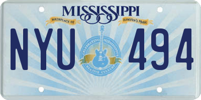 MS license plate NYU494