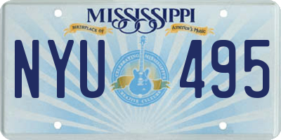 MS license plate NYU495