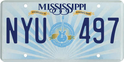 MS license plate NYU497