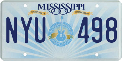 MS license plate NYU498