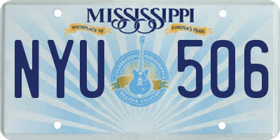 MS license plate NYU506