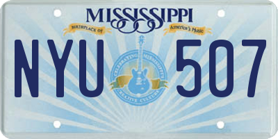MS license plate NYU507