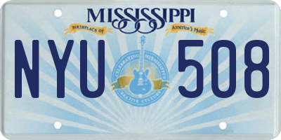 MS license plate NYU508