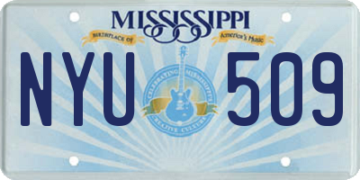 MS license plate NYU509