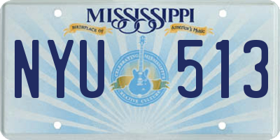 MS license plate NYU513