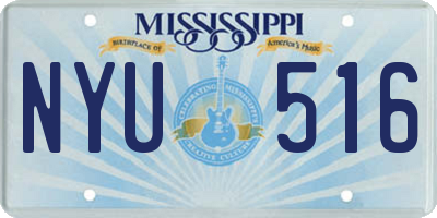 MS license plate NYU516