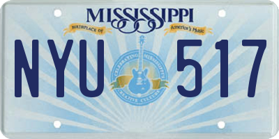 MS license plate NYU517