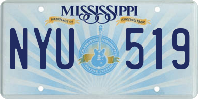 MS license plate NYU519