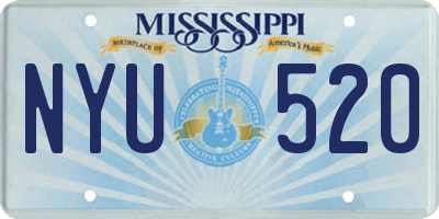 MS license plate NYU520