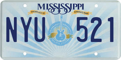MS license plate NYU521