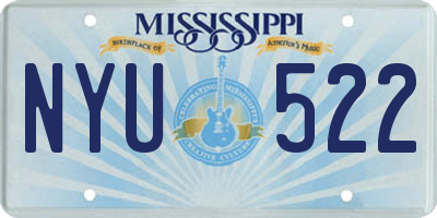 MS license plate NYU522