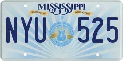 MS license plate NYU525