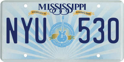 MS license plate NYU530