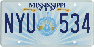 MS license plate NYU534
