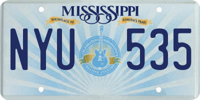 MS license plate NYU535