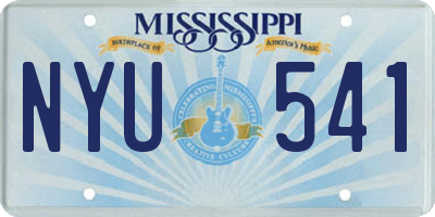 MS license plate NYU541