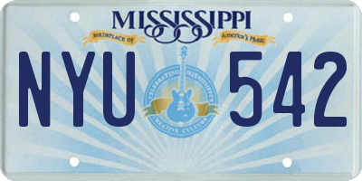 MS license plate NYU542