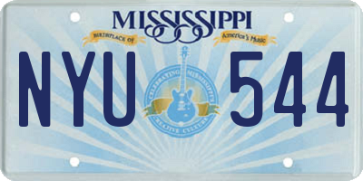 MS license plate NYU544