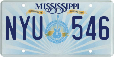 MS license plate NYU546