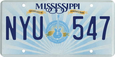 MS license plate NYU547