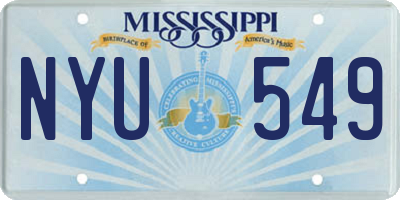 MS license plate NYU549