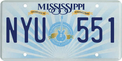 MS license plate NYU551