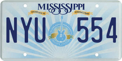 MS license plate NYU554