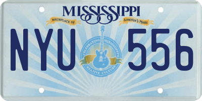 MS license plate NYU556
