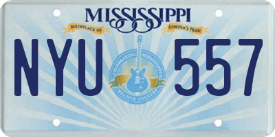 MS license plate NYU557