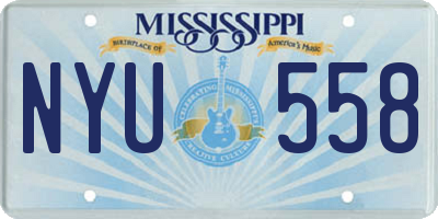 MS license plate NYU558