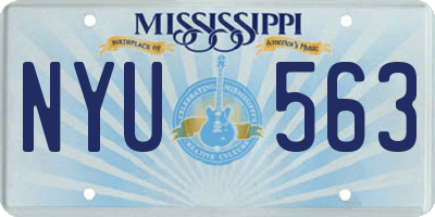 MS license plate NYU563