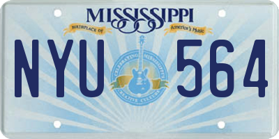 MS license plate NYU564