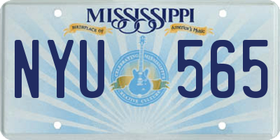 MS license plate NYU565
