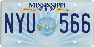 MS license plate NYU566