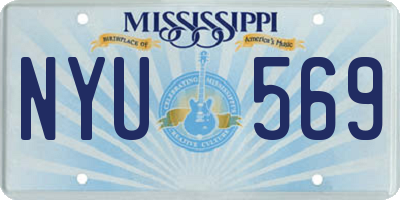 MS license plate NYU569