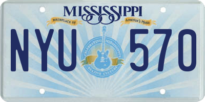 MS license plate NYU570