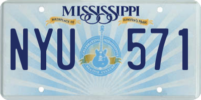 MS license plate NYU571