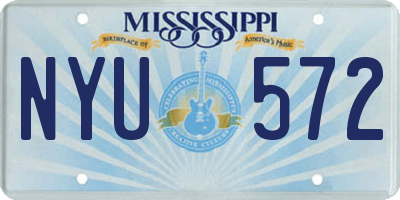 MS license plate NYU572